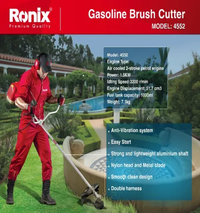 Cordless Grass Trimmers
Gasoline Brush Cutter– model 4552