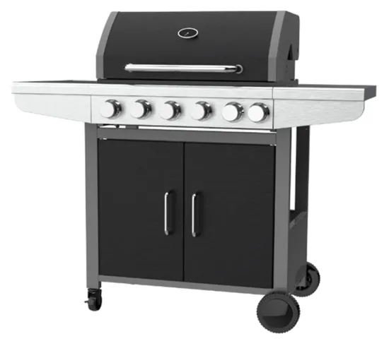 Five Burner Gas Barbecue Grill With Side Burner