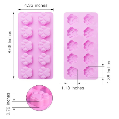 Moldes de silicona para perros de perrito de grado alimenticio antiadherente