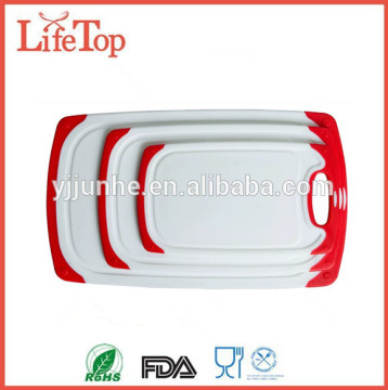 2016 Hot Sell 3-Piece Nonslip Plastic Cutting Board Set