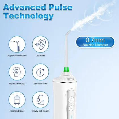 H2ofloss Dental Cordless Electric Power Flosser Wireless Water Pick Teeth Cleaner