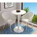 Tulip-Shaped Carbon Steel Outdoor Round Table for Garden