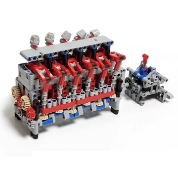 Stemedu Technical 6-cylinder Engine 4-speed Gearbox Bricks