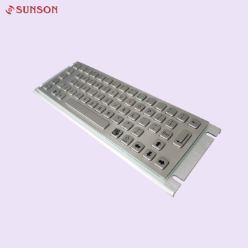 Zt599a Kiosk Metal Keyboard With 64 Stainless Keys