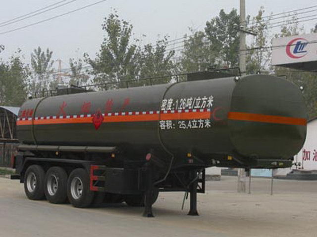 9.5m Tri-axle Flammable Liquid Transport صهريج نصف مقطورة