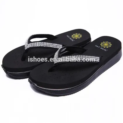 Fashion black casual women high heel beach sandals