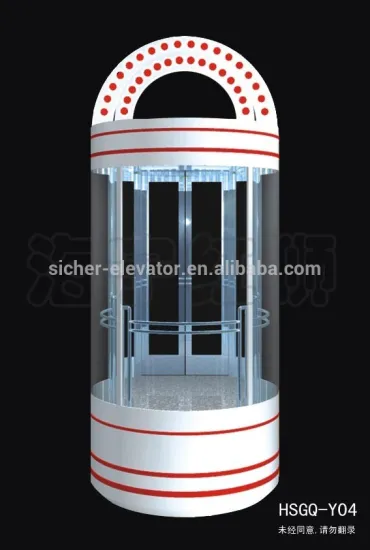 china supplier high quality all glass sightseeing elevator