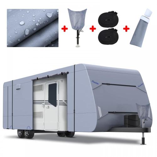 Upgraded Waterproof Travel Trailer RV Cover Windproof