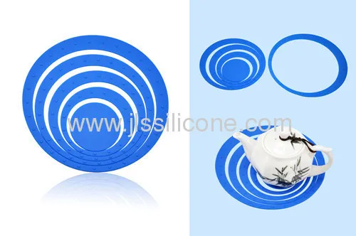 Round Heat Insulation Silicone Cup Mat In Various Colors 