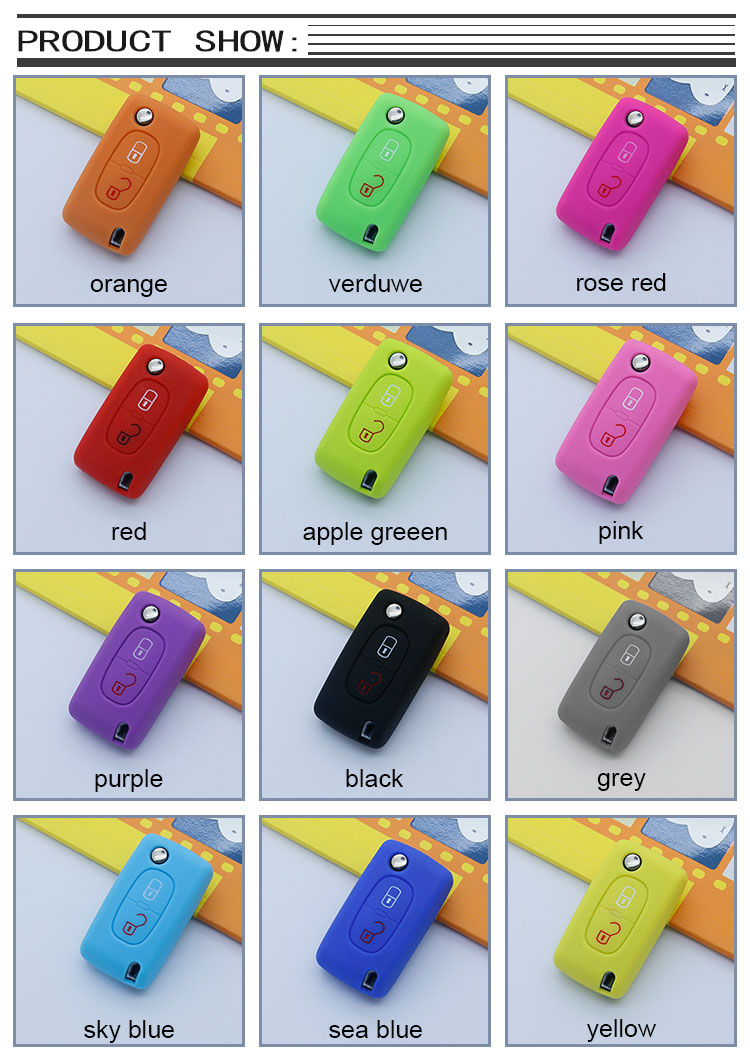 peugeot silicone car key bag