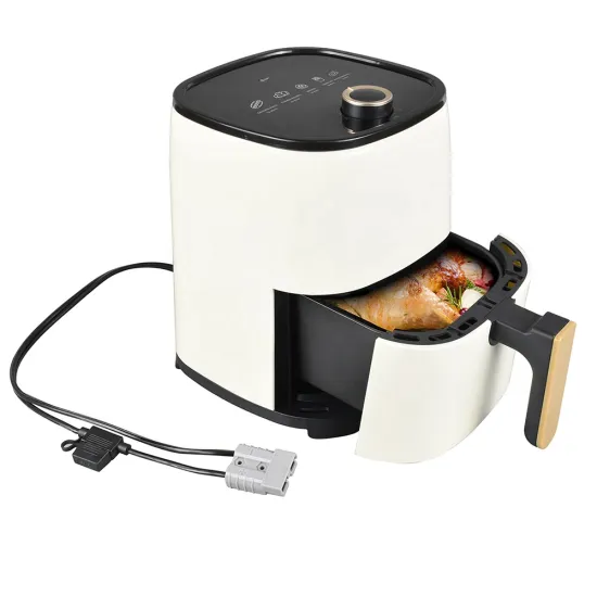 Car Air Fryer: 250W Anderson Connector - Cook French Fries, Burgers, Pizza & Hot Dogs