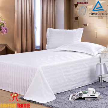 300TC woven bamboo sateen stripe bed sheet set