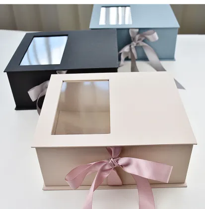 Custom Ribbon Clear Window Love Forever Boxes