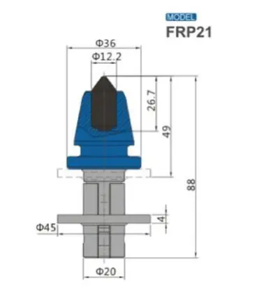 Kennametal Cylinder Tungsten Carbide Concrete Cutting Picks RP21