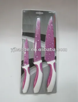 3pcs non stick color knife set