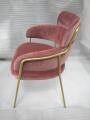 Chaise de restaurant en acier inoxydable Gold Gold Legs