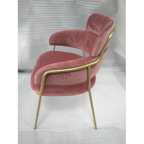 Dining chair Rose Gold Stainless Steel Legs restaurant chair Factory