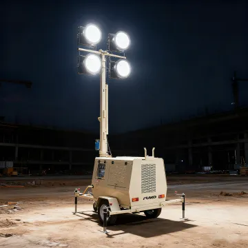 Fast Delivery Mobile Portable Light Tower Movable Outdoor Construction Lighting Tower