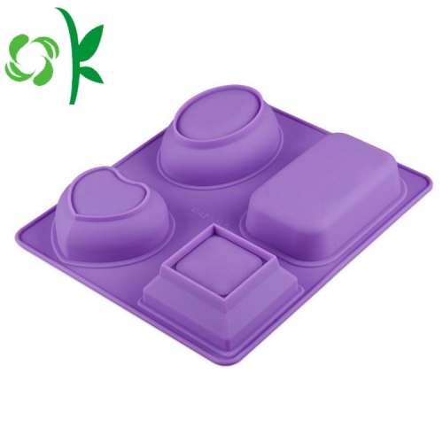 4Hole Silikonowe Mydło Dokonywanie Różne Soap Mold