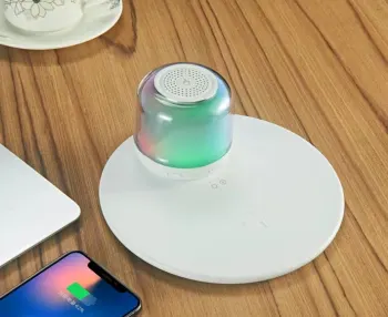 Wireless Charger Table Lamp Multifunction Digital Clock Bedside Table with Alarm Clock