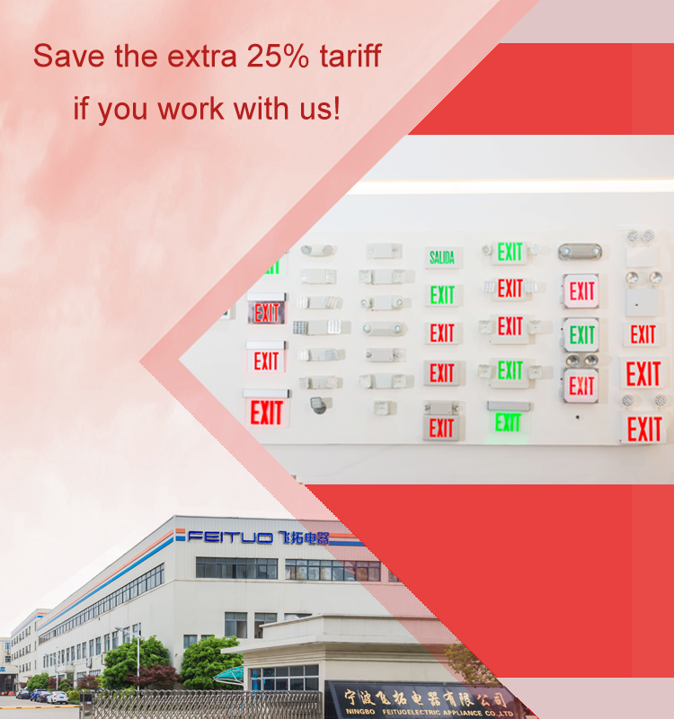 RTS Produto UL CUL CUL LISTA FABRICANTE DE SINAGEM DE LED desde 1976 | Luz de saída LED com opções de seta dupla jee2rwe