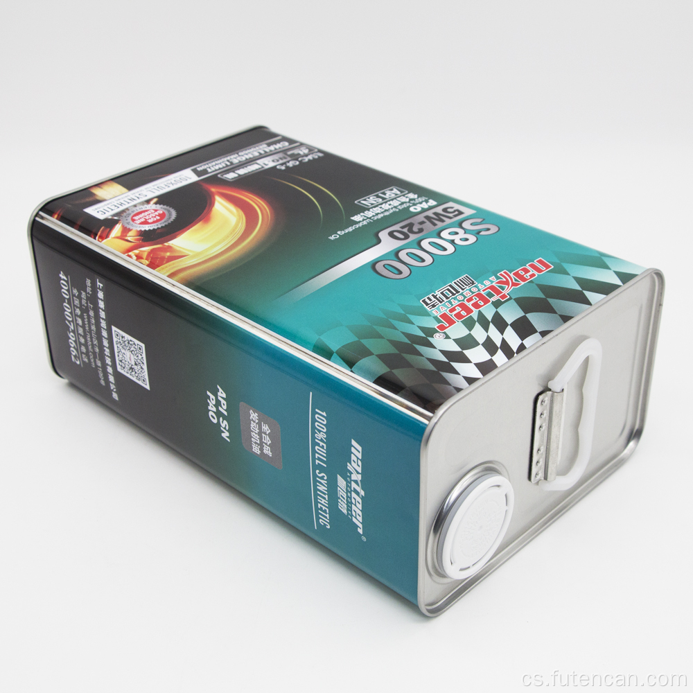 Obdélníková plechovka na mazací olej