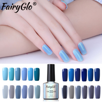 FairyGlo Nail Gel Polish 10ML Soak Off UV Gel Nail Polish Blue Series Paint Gellak Hybrid Varnish Lucky Lacquer Gel Nail Polish