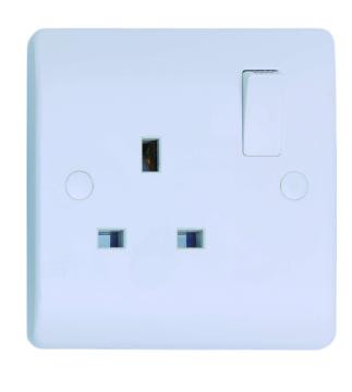 1 Gang 13 AMP Switched Socket Single Pole
