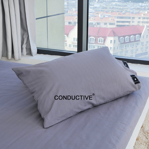 Sarung bantal katun ground Antistatic Grey untuk tidur