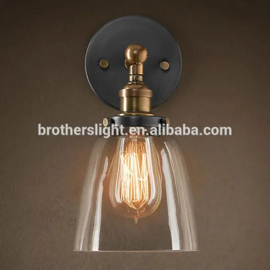 Vintage /antique Glass wall lamp edison bulb/ LED bulb