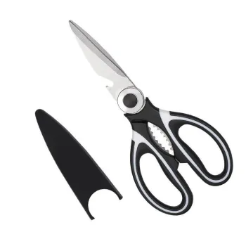 Stainless Steel Multifunctional Kitchen Scissors - 3 in 1 Food Cutting Tool with Sheath