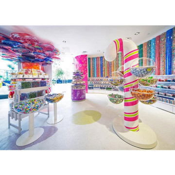Modern Candy Store Designs: Interior Decorations, Kiosks & Furniture