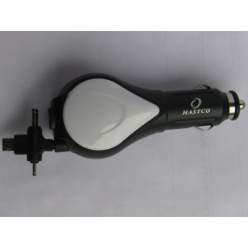 Retractable Car Charger With USB Port - iPhone/iPod