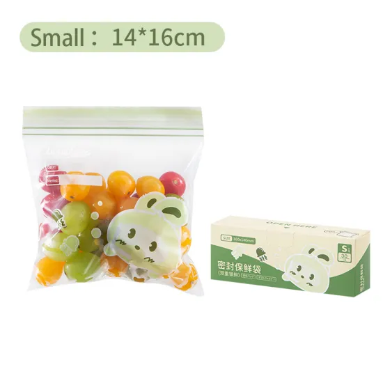 Self-Sealing Cartoon Freshness Preservation Food Storage Bags for Freezing