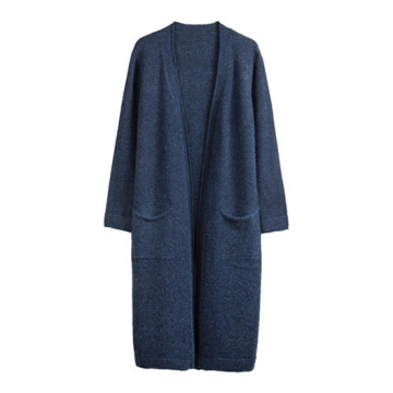 Warm Knitted Long Coat for Winter
