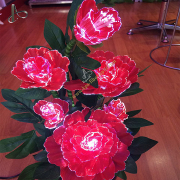 China Factory Artificial Colorful LED Fiber Optic Silk Flower Fabric