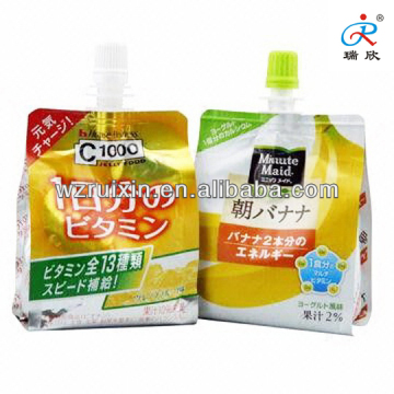 Juice stand up shape pouch with spout,baby food stand up bags.