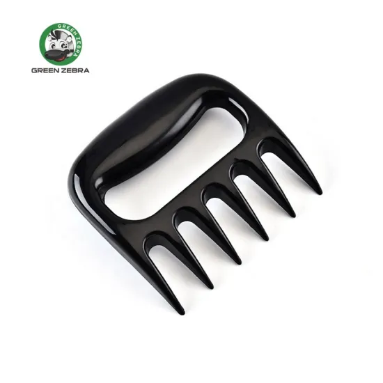 Portable Indoor BBQ Grill Tools: Bear Shredder Plastic Fork & Meat Claws Accessory Set