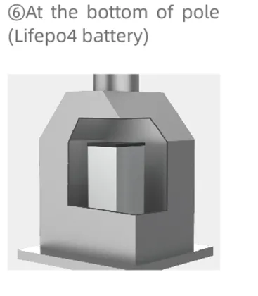 Bottom Battery Solar Street Lights