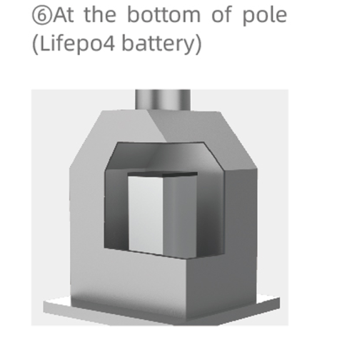 Bottom Battery Solar Street Lights