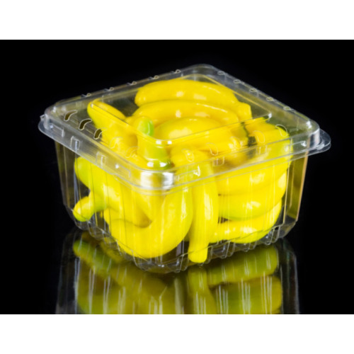 Scatola di imballaggio con clamshell in plastica frutta 600g