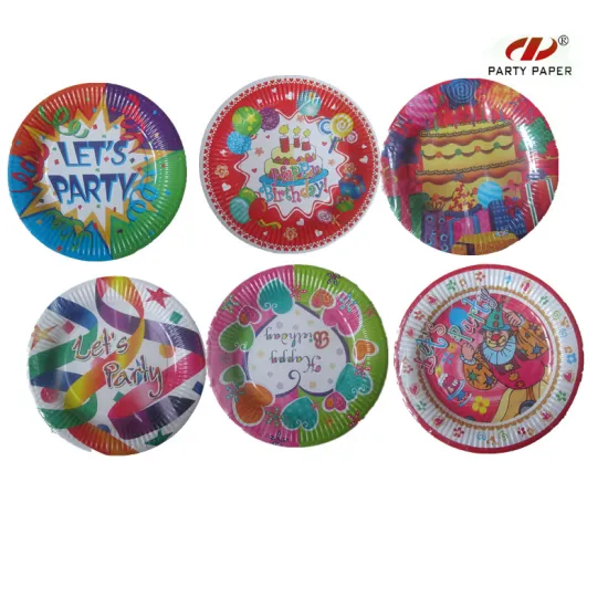 Disposable Different Design Paper Plate For Birthday