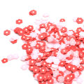 Rebanada de flor rosa roja, rociadores de arcilla caliente para accesorios de Material de limo, manualidades de arcilla polimérica, decoración de uñas DIY de 5mm