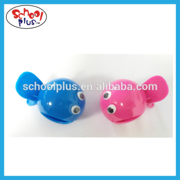Wiggle eye fish colored factory plastic pencil sharpener,bulk