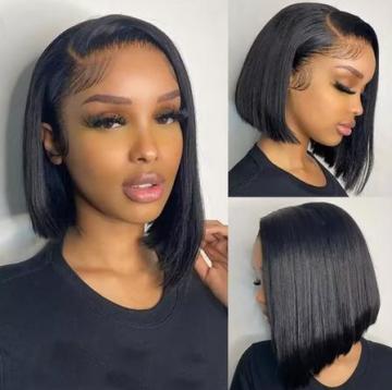 Short Asymmetrical Bob Lace Front Wig 9inch
