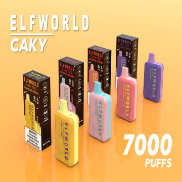 ElfWolrd Caky 7000 Strawberry sundae Vape