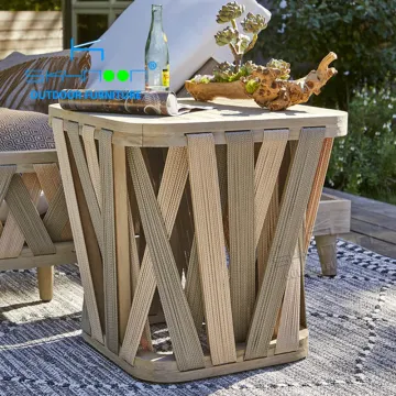 Popular Modern Wood Teak Garden Outdoor Coffee Table for Terrace Leisure Furniture (93001E)