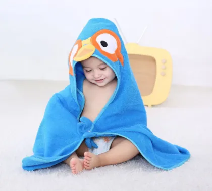 Child soft organic cotton towel poncho