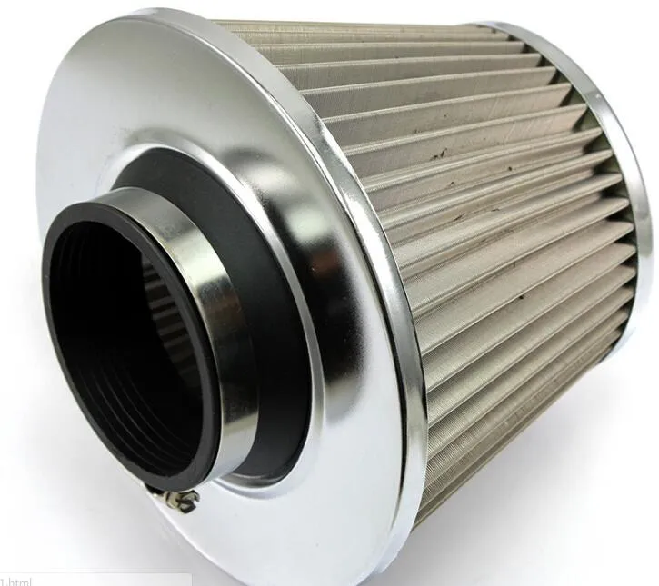 Black Flat 3in Auto Air Filter Universal per tubo di aspirazione dell'aria auto