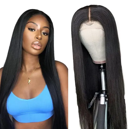 180% Density Transparent Swiss Lace 13x6 Lace Frontal Wigs For Black Women Pre Plucked With Baby Hair Remy Hair Wig
